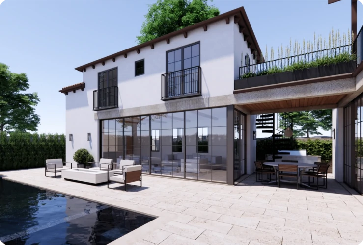 Construction of new 2 story building, Brentwood,  Los Angeles